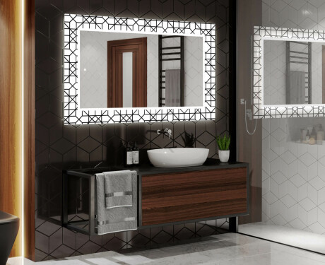 Megvilágított Dekoratív Tükör A Fürdőszobához - Industrial #2