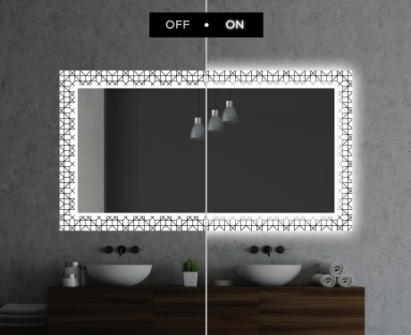 Megvilágított Dekoratív Tükör A Fürdőszobához - Industrial #7