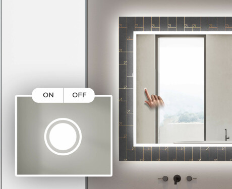Megvilágított Dekoratív Tükör A Fürdőszobához - Microcircuit #4