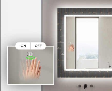 Megvilágított Dekoratív Tükör A Fürdőszobához - Microcircuit #5