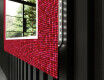 Megvilágított Dekoratív Tükör A Fürdőszobához - Red Mosaic #11