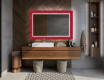 Megvilágított Dekoratív Tükör A Fürdőszobához - Red Mosaic #12