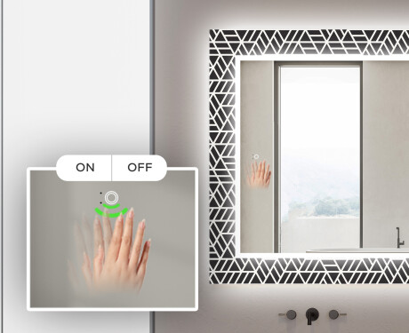 Megvilágított Dekoratív Tükör A Fürdőszobához - Triangless #5