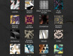 Ebédlői Dekorációs Tükör Led Világítással - Abstract Geometric #9