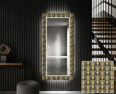 Előszobai Dekorációs Tükör Led Világítással - Art Deco