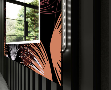 Megvilágított Dekoratív Tükör Led A Nappalihoz - Dandelion #11