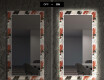Megvilágított Dekoratív Tükör Led A Nappalihoz - Leaves #7