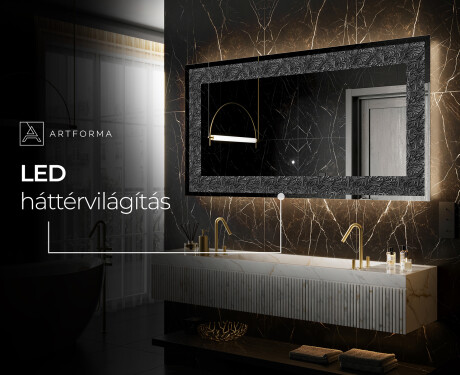 Megvilágított Dekoratív Tükör - Dark Elegance #6