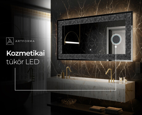 Megvilágított Dekoratív Tükör - Dark Elegance #9