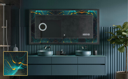 Megvilágított Dekoratív Tükör - Spiraling vortex