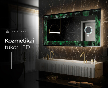 Megvilágított Dekoratív Tükör - Malachite Magic #9