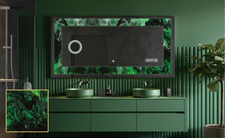 Megvilágított Dekoratív Tükör - Malachite Magic