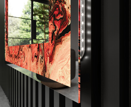 Megvilágított Dekoratív Tükör - Fiery Reflections #3