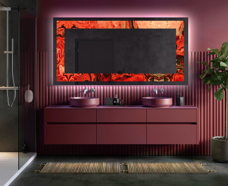 Megvilágított Dekoratív Tükör - Fiery Reflections #5