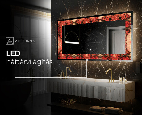 Megvilágított Dekoratív Tükör - Fiery Reflections #6