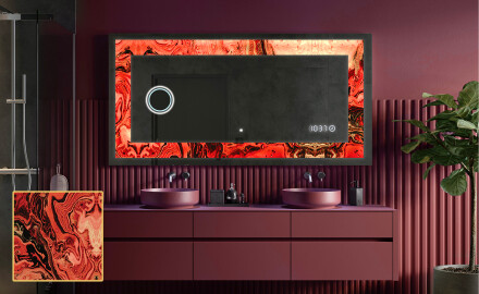 Megvilágított Dekoratív Tükör - Fiery Reflections