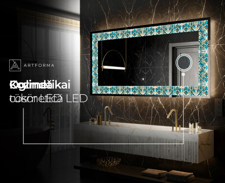 Megvilágított Dekoratív Tükör - Floral Elevations #6