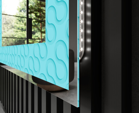 Megvilágított Dekoratív Tükör - Divergent Lines #3