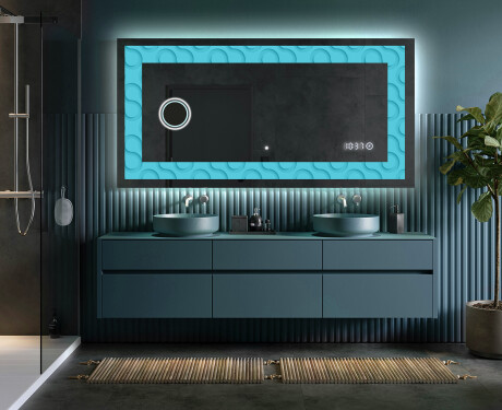 Megvilágított Dekoratív Tükör - Divergent Lines #5