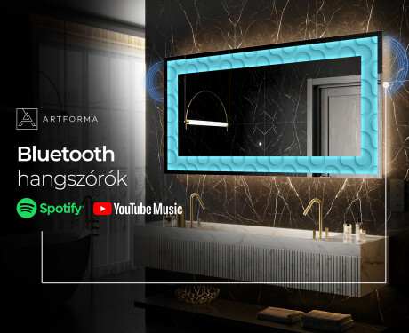 Megvilágított Dekoratív Tükör - Divergent Lines #9