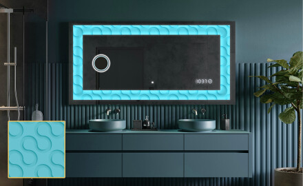 Megvilágított Dekoratív Tükör - Divergent Lines