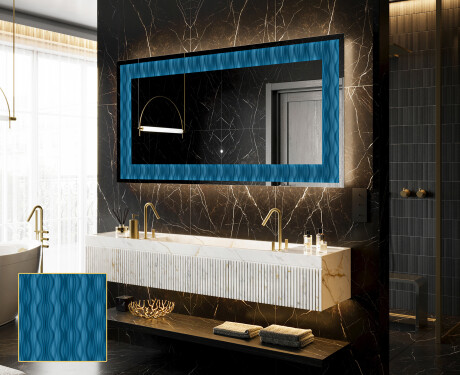 Megvilágított Dekoratív Tükör - Whirling Lines