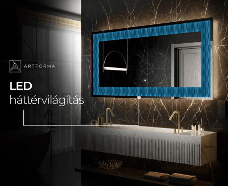 Megvilágított Dekoratív Tükör - Whirling Lines #7