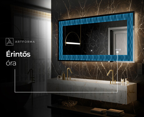 Megvilágított Dekoratív Tükör - Whirling Lines #8