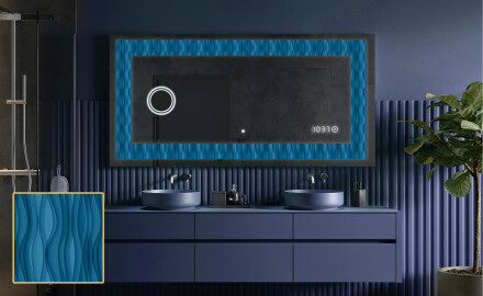 Megvilágított Dekoratív Tükör - Whirling Lines