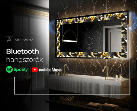 Megvilágított Dekoratív Tükör - Floral Symmetries #7