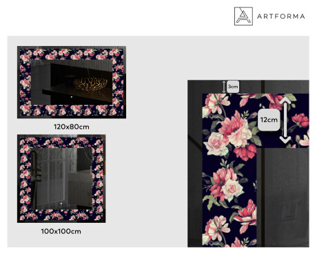 Megvilágított Dekoratív Tükör - Floral Layouts #2