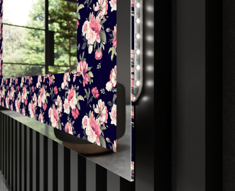 Megvilágított Dekoratív Tükör - Floral Layouts #3