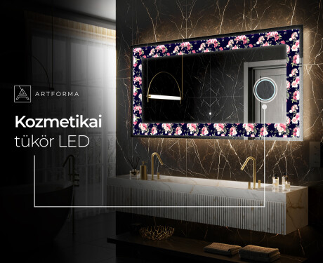 Megvilágított Dekoratív Tükör - Floral Layouts #9