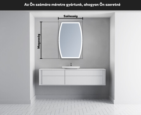 LED Fürdőszobai Tükör Irreguláris Formával M222 #5