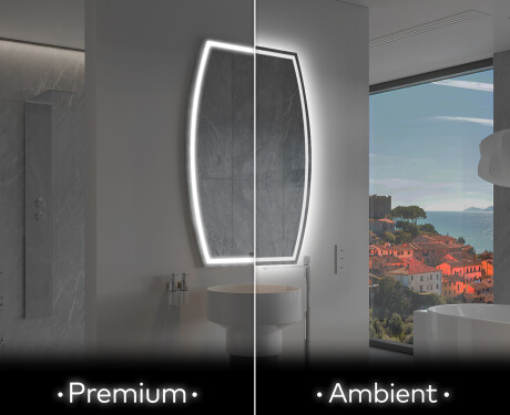 LED Fürdőszobai Tükör Irreguláris Formával M223