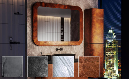 Lekerekített tükör kőkeretben L293