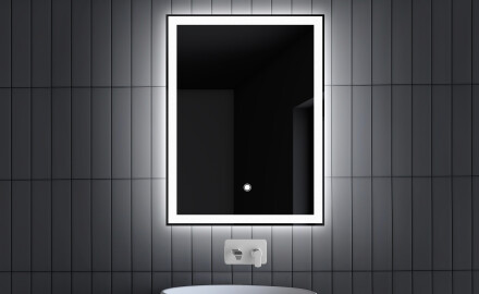 Fürdőszoba Tükör Világítással 60x80 Cm Led L01: Érintőkapcsoló