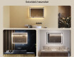 Fürdőszoba Tükör Világítással LED 70x50cm val Dual color, Érintőkapcsoló, Tükörpárátlanító Fűtőfólia - L49 #2