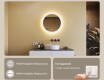 Kerek LED világítással ellátott fürdőszobai tükör 60 cm - Dual color, Érintőkapcsoló #4