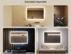 Téglalap alakú LED világítással ellátott fürdőszobai tükör 100x70 cm - Dual color, Érintőkapcsoló #2