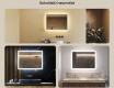 Téglalap alakú LED fürdőszobai tükör 80x60 cm - Dual color, Érintőkapcsoló, Tükörpárátlanító Fűtőfólia #2