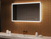 Téglalap alakú LED világítással ellátott fürdőszobai tükör 120x70 cm - Dual color, Érintőkapcsoló, Tükörpárátlanító Fűtőfólia