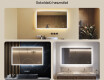 Téglalap alakú LED világítással ellátott fürdőszobai tükör 120x70 cm - Dual color, Érintőkapcsoló, Tükörpárátlanító Fűtőfólia #2