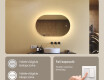 Ovális LED-tükör 80x50/50x80 cm, két színben, érintéses kapcsolóval, fűtőpaddal #4