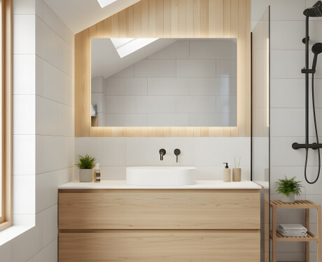 Megvilágított fürdőszobatükör 60x80/80x60 cm semleges fényű 4500K