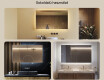 Megvilágított fürdőszobatükör 60x80/80x60 cm semleges fényű 4500K #2