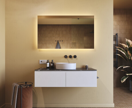 Megvilágított fürdőszobatükör 60x80/80x60 cm semleges fényű 4500K #7