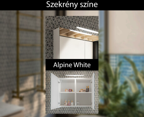 LED fürdőszoba szekrény - Alphine White Mateo 70 x 60 cm #6