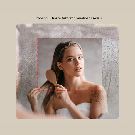 Szabálytalan tükör LED világítással fekete alumínium keretben #6