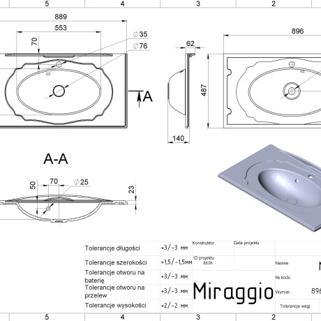 MILANO mosdó #3